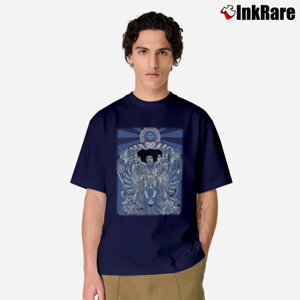 Men’s Jimi Hendrix Bold As Love Classic T-Shirt in navy | Soft, Breathable Everyday Wear