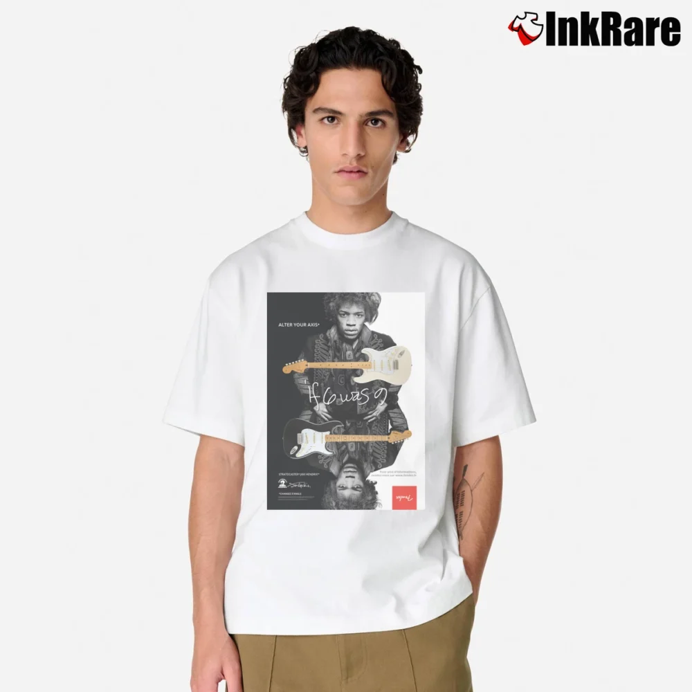 Men’s Jimi Hendrix If 6 Was 9 Classic T-Shirt in white | Soft, Breathable Everyday Wear