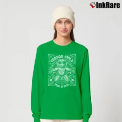 Women’s Jimi Hendrix Voodoo Child Long-Sleeve Top in irish green | Sleek, Versatile, All-Season