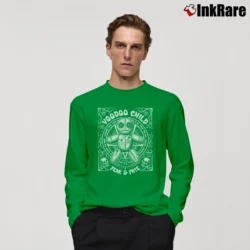 Men’s Jimi Hendrix Voodoo Child Long-Sleeve Shirt in irish green | Sleek, Lightweight, Year-Round Wear