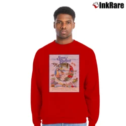 Men’s Jimmy Buffett Bubbles Up Crewneck Sweatshirt in red | Cozy Fabric, Clean Style