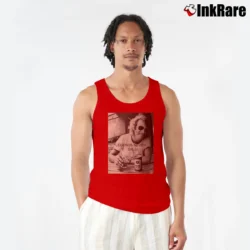 Men’s Jimmy Buffett Legends Never Die Tank Top in red | Breathable, Active-Friendly Design