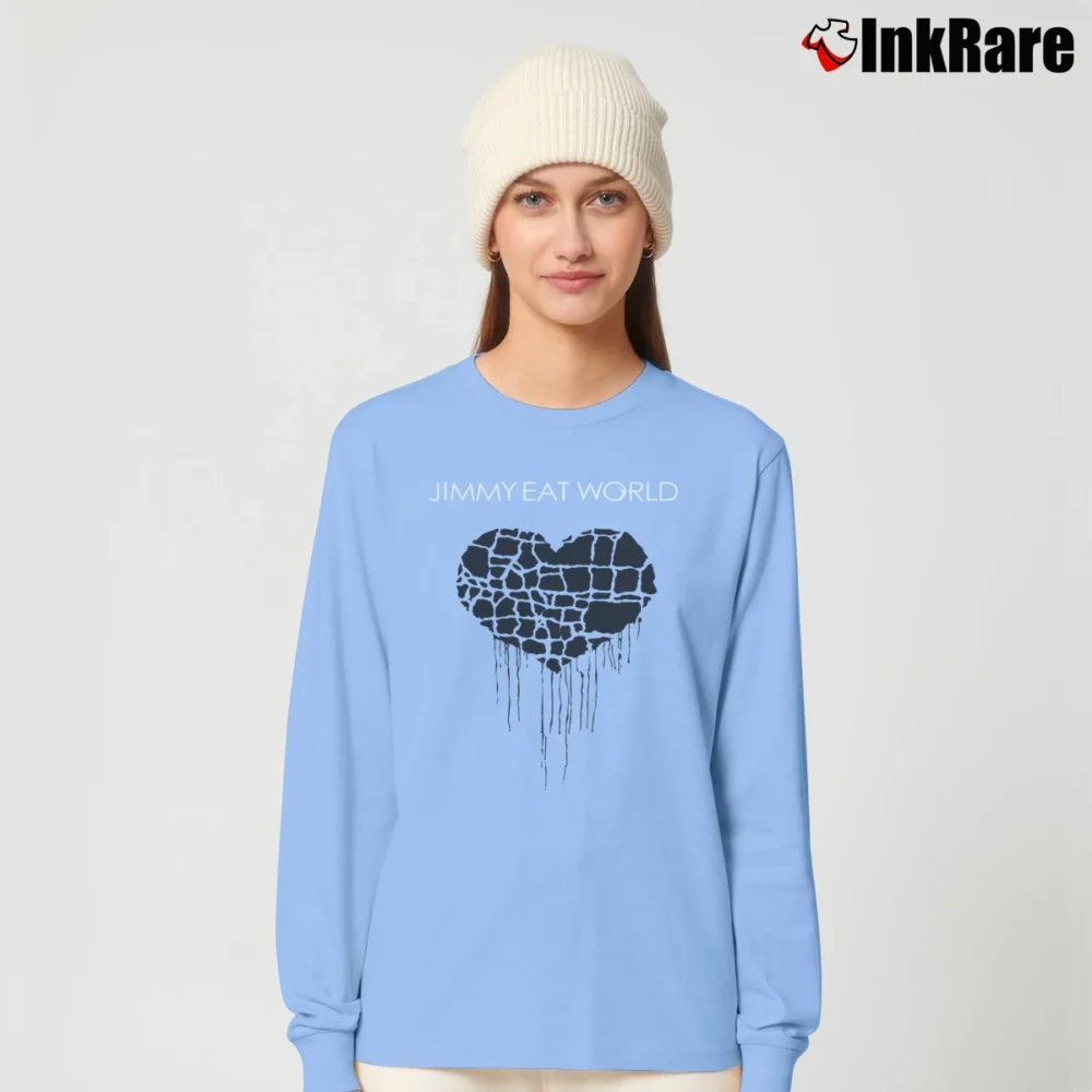 Women’s Jimmy Eat World Heart Crack Long-Sleeve Top in light blue | Sleek, Versatile, All-Season