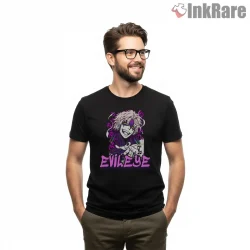Jin Enjoji Evil Eye Chaos Anime Shirt on black short sleeve shirt for men graphic tee