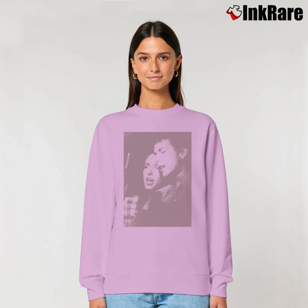 Women’s Joan And Bob Dylan Relaxed Sweatshirt in light pink | Soft, Laid-Back Vibe