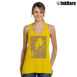 Women’s Joan And Bob Dylan Tank Top in yellow | Lightweight, Movement-Friendly