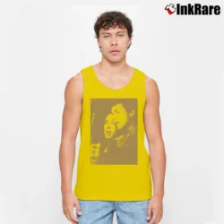 Men’s Joan And Bob Dylan Tank Top in yellow | Breathable, Active-Friendly Design