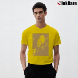 Men’s Joan And Bob Dylan V-Neck Tee in yellow | Sharp, Breathable, Everyday Staple