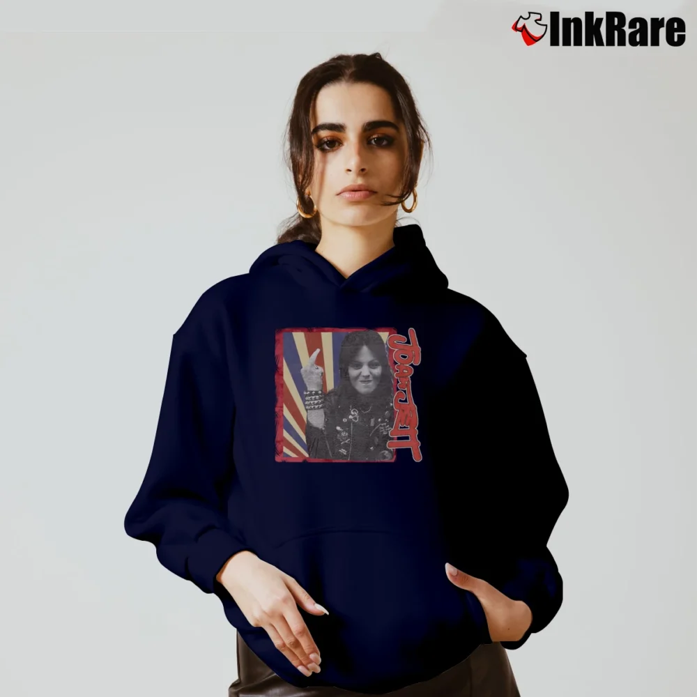 Women’s Joan Jett Vintage Cozy Hoodie in navy | Warm, Structured, Stylish