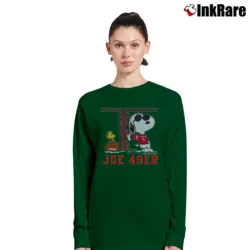 Women’s Joe 49ers Snoopy Woodstock San Francisco 49ers Vintage 80s Football Long-Sleeve Top in forest green | Sleek, Versatile, All-Season