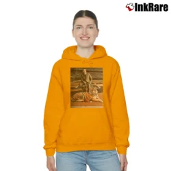 Women’s Joe Burrow King Of The Jungle Tiger Graphic Cozy Hoodie in orange | Warm, Structured, Stylish