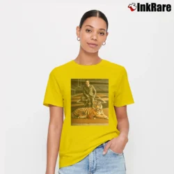 Women’s Joe Burrow King Of The Jungle Tiger Graphic Signature T-Shirt in yellow | Soft, Flattering Fit