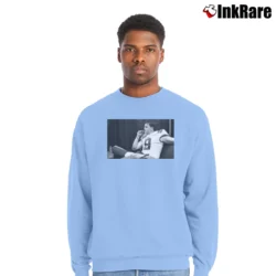 Men’s Joe Burrow LSU Cigar Celebration Geaux Tigers Crewneck Sweatshirt in light blue | Cozy Fabric, Clean Style