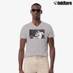 Men’s Joe Burrow LSU Cigar Celebration Geaux Tigers V-Neck Tee in sport grey | Sharp, Breathable, Everyday Staple