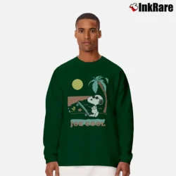 Men’s Joe Cool Snoopy And Woodstock Long-Sleeve Shirt in forest green | Sleek, Lightweight, Year-Round Wear