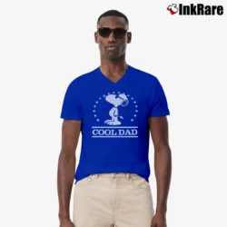 Men’s Joe Cool Snoopy Cool Dad Graphic V-Neck Tee in royal blue | Sharp, Breathable, Everyday Staple