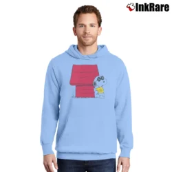 Men’s Joe Kaws Snoopy Woodstock Joe Pullover Hoodie in light blue | Cozy, Durable, Modern Fit