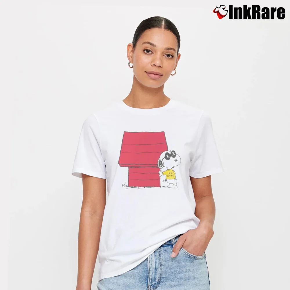 Women’s Joe Kaws Snoopy Woodstock Joe Signature T-Shirt in white | Soft, Flattering Fit