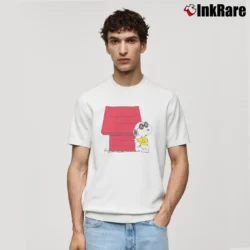 Men’s Joe Kaws Snoopy Woodstock Joe Classic T-Shirt in white | Soft, Breathable Everyday Wear