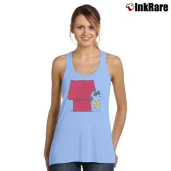 Women’s Joe Kaws Snoopy Woodstock Joe Tank Top in light blue | Lightweight, Movement-Friendly