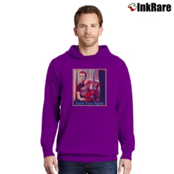 Men’s Joe Strummer Know Your Rights Pullover Hoodie in purple | Cozy, Durable, Modern Fit