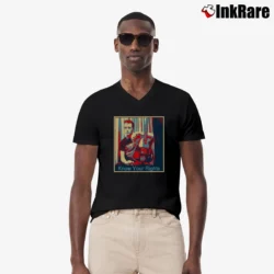 Men’s Joe Strummer Know Your Rights V-Neck Tee in black | Sharp, Breathable, Everyday Staple