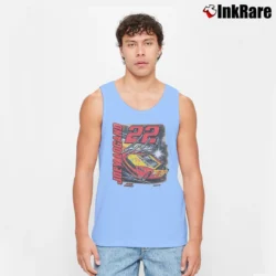 Men’s Joey Logano Pennzoil Power Yellow Tank Top in light blue | Breathable, Active-Friendly Design