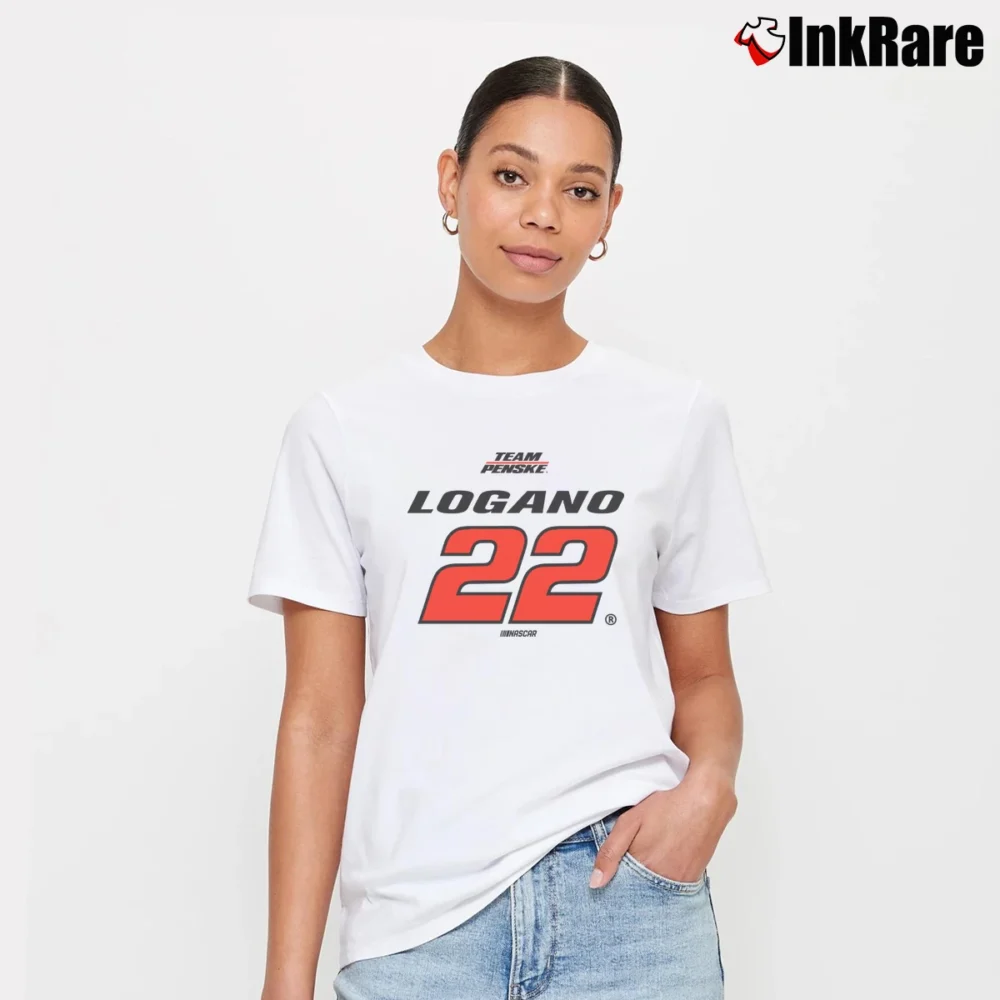 Women’s Joey Logano Shell Pennzoil Uniform Signature T-Shirt in white | Soft, Flattering Fit