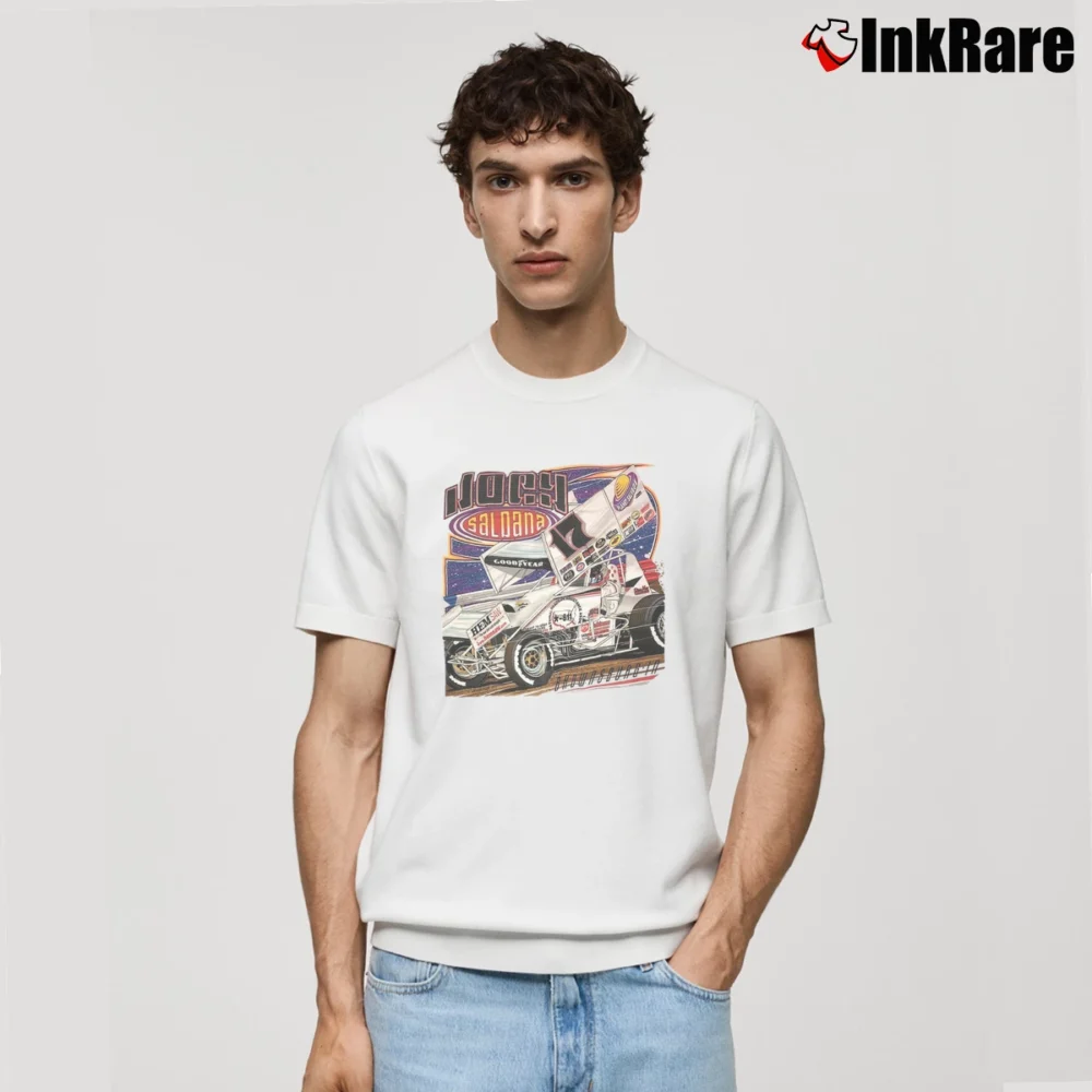 Men’s Joey Saldana 2000 Sprint Car Racing Classic T-Shirt in white | Soft, Breathable Everyday Wear
