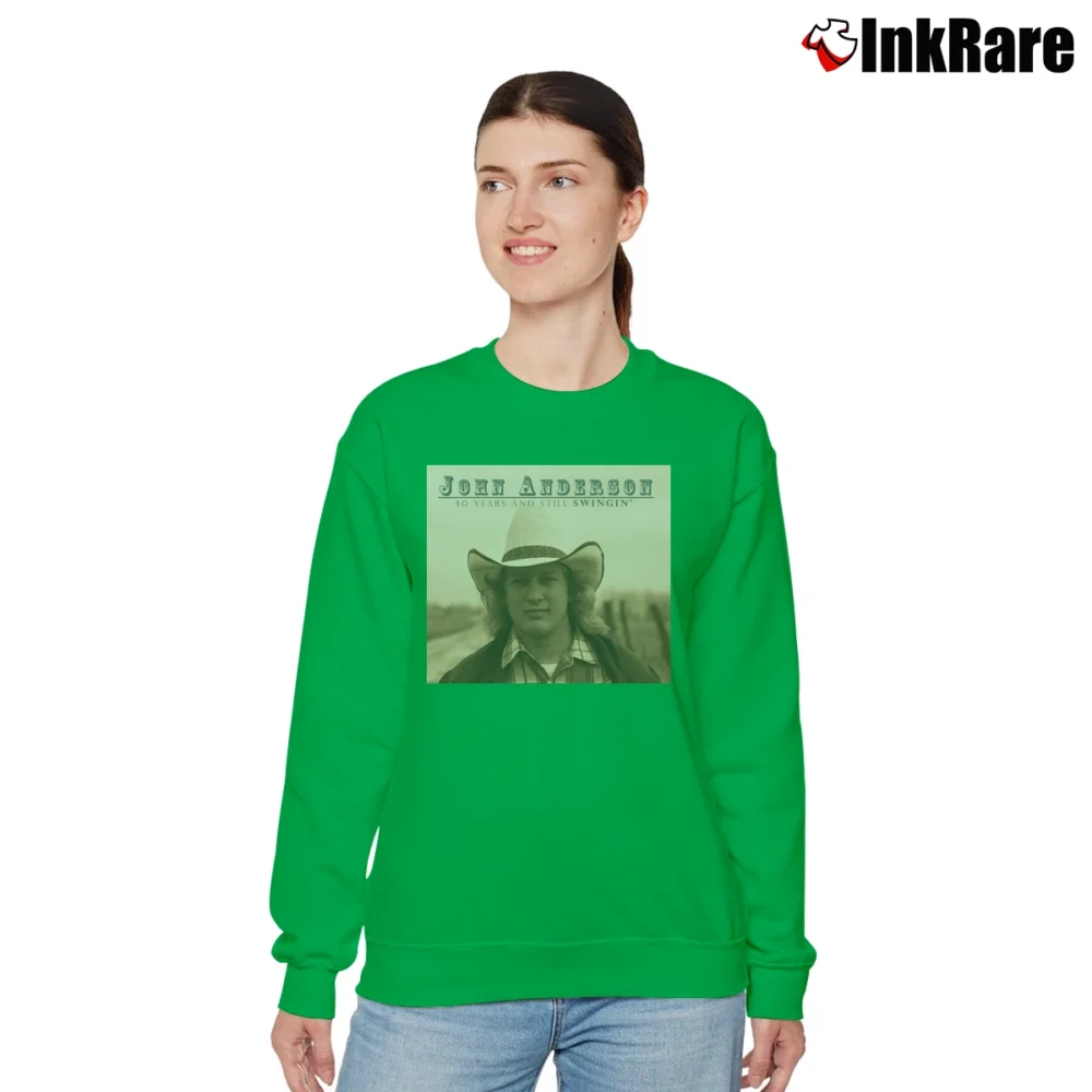 Women’s John Anderson 40 Years Swingin Relaxed Sweatshirt in irish green | Soft, Laid-Back Vibe