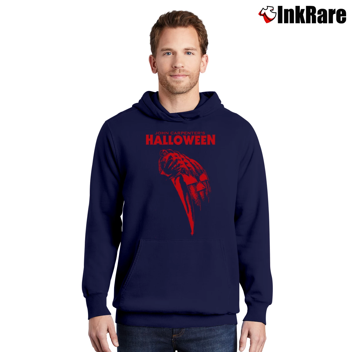 Men’s John Carpenter Halloween 1978s Friday The 13th Pullover Hoodie in navy | Cozy, Durable, Modern Fit