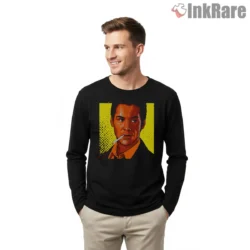 John Constantine Pop Art Portrait Shirt on black long sleeve shirt for men graphic tee