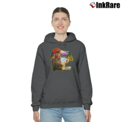Women’s John Denver Ring Spun Cotton Music Cozy Hoodie in charcoal | Warm, Structured, Stylish