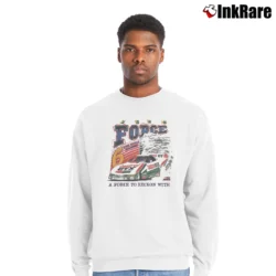 Men’s John Force Drag Race Autograph Crewneck Sweatshirt in white | Cozy Fabric, Clean Style
