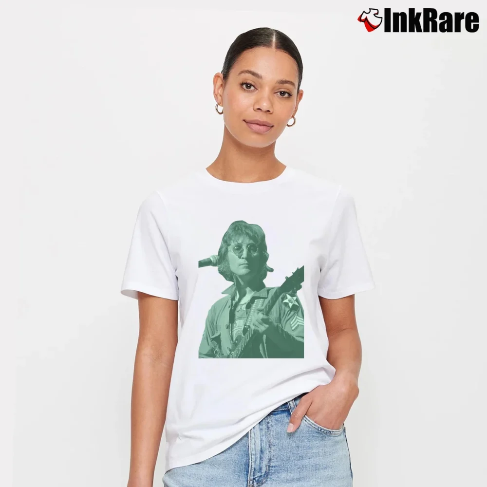 Women’s John Lennon Big Print Subway Signature T-Shirt in white | Soft, Flattering Fit
