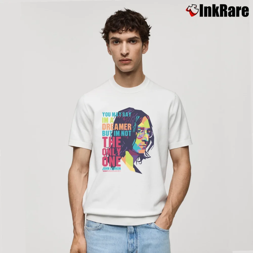 Men’s John Lennon Imagine Graphic Classic T-Shirt in white | Soft, Breathable Everyday Wear