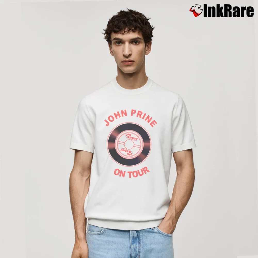 Men’s John Prine Oh Boy Records Tour Classic T-Shirt in white | Soft, Breathable Everyday Wear