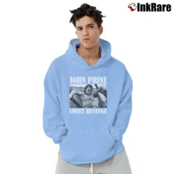 Men’s John Prine Sweet Revenge Pullover Hoodie in light blue | Cozy, Durable, Modern Fit