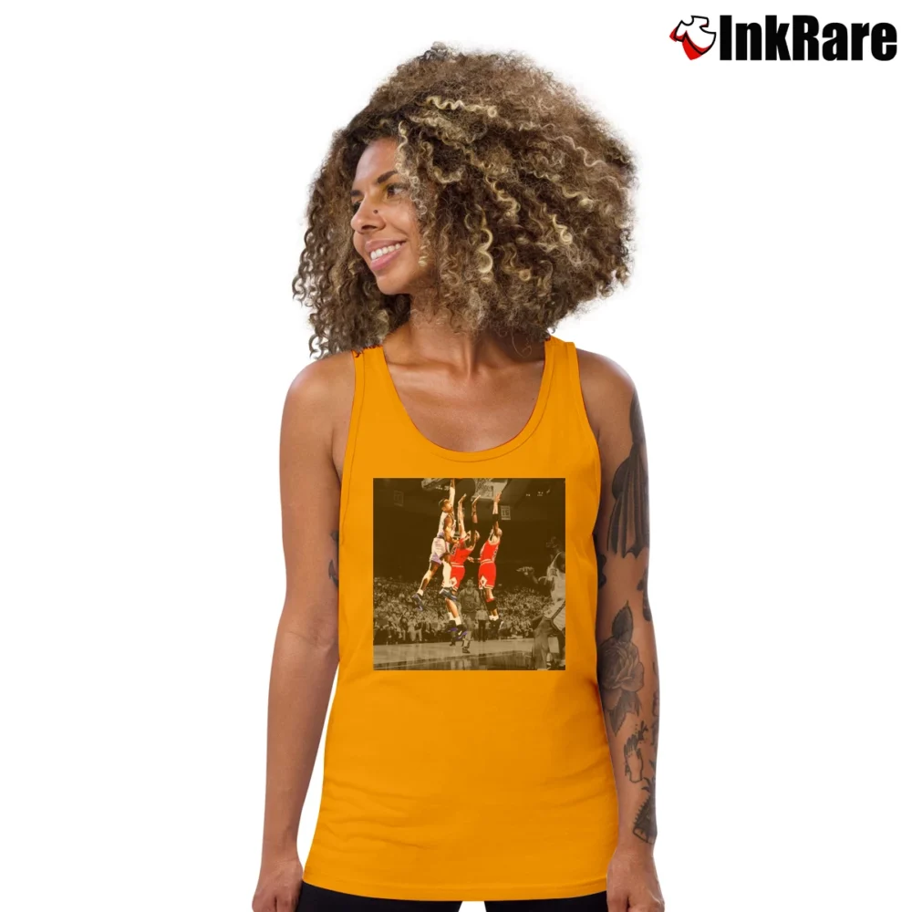 Women’s john starks the dunk new york knicks basketball legend Tank Top in orange | Lightweight, Movement-Friendly