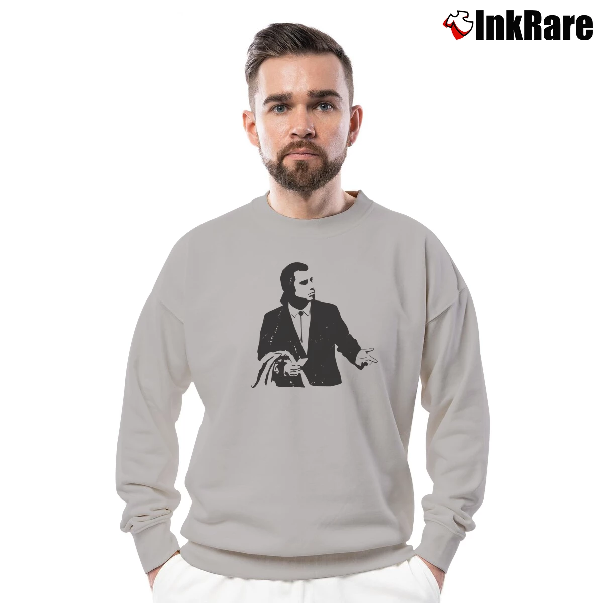 John Travolta Pulp Fiction Men’s Crewneck Sweatshirt in sport grey – Soft & Durable Men’s John Travolta Pulp Fiction Crewneck Sweatshirt in sport grey | Cozy Fabric, Clean Style