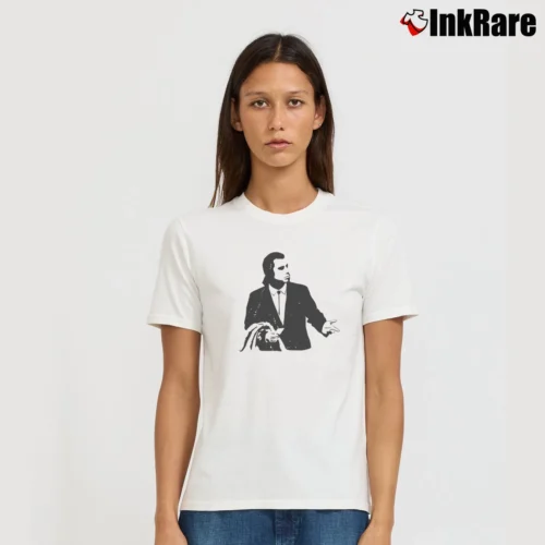 John Travolta Pulp Fiction Women’s Tee in white – Effortless Style Women’s John Travolta Pulp Fiction T-Shirt in white | Soft, Flattering Fit