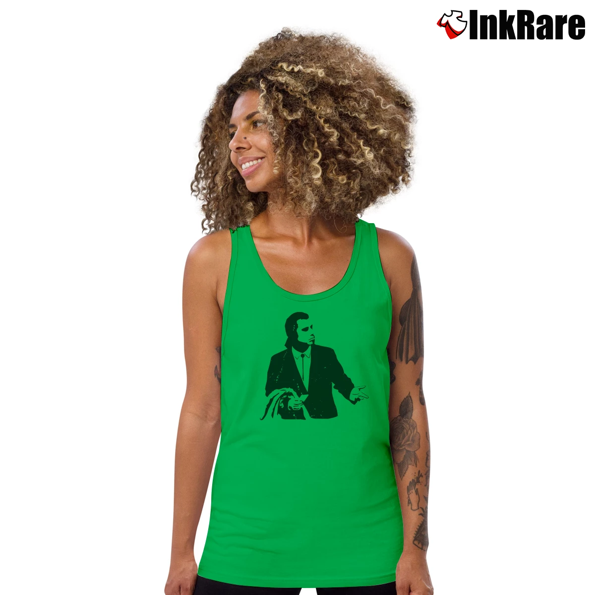 John Travolta Pulp Fiction Women’s Essential Tank in irish green – Summer Ready Women’s John Travolta Pulp Fiction Tank Top in irish green | Lightweight, Movement-Friendly