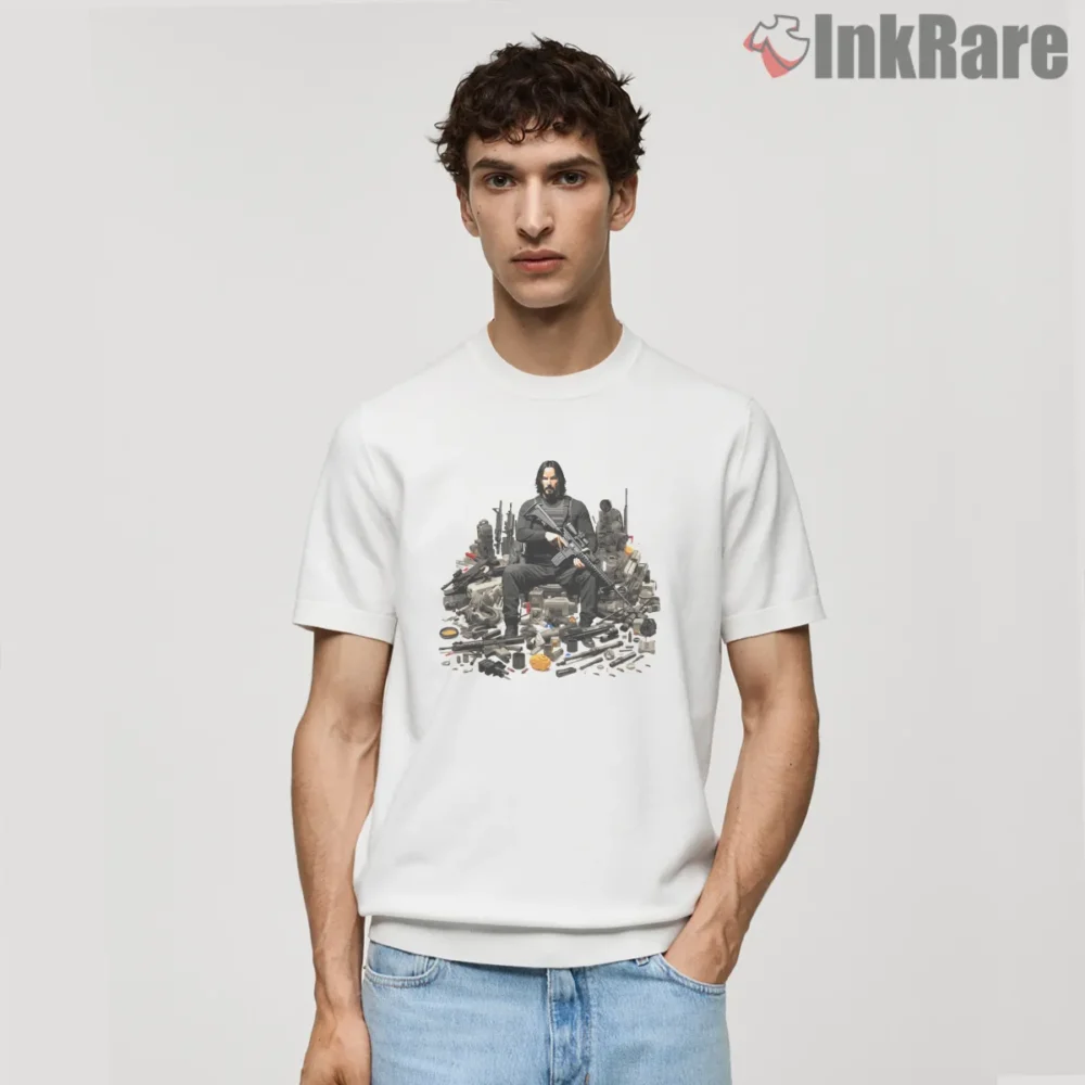 John Wick Arsenal Throne Legend Shirt on white short sleeve shirt for men graphic tee
