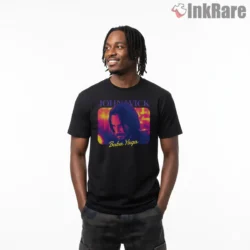 John Wick Baba Yaga Cinematic Glow Shirt on black short sleeve shirt for men graphic tee