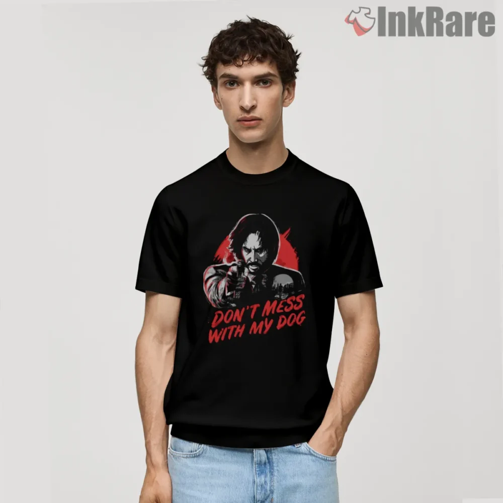 John Wick Boogeyman Unleashed Dog Vengeance Shirt on black short sleeve shirt for men graphic tee
