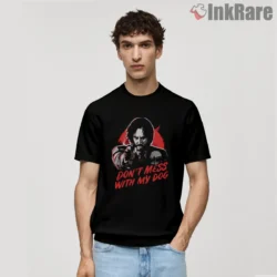 John Wick Boogeyman Unleashed Dog Vengeance Shirt on black short sleeve shirt for men graphic tee