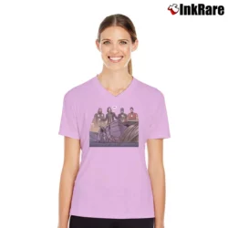 Women’s John Wick Kill Thanos Avengers Endgame Marvel Superheroes V-Neck Tee in light pink | Chic Neckline, Soft Texture