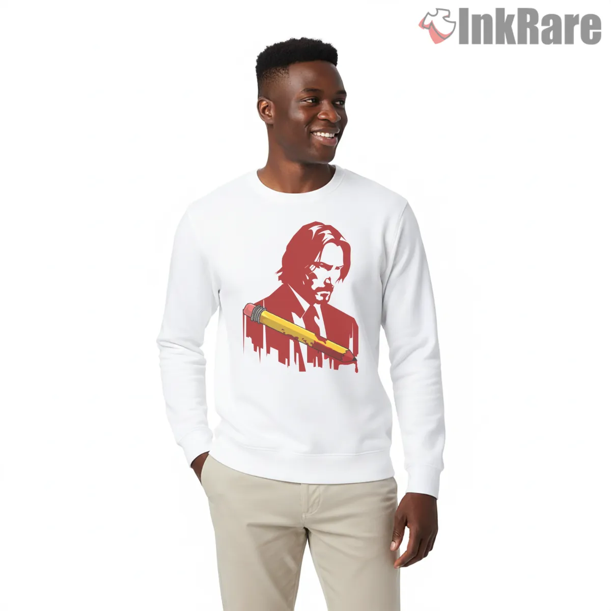 John Wick Red Retro Graphic Pencil Shirt John Wick Red Retro Graphic Pencil Shirt on graphic shirt for men graphic tee
