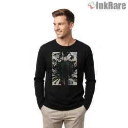 John Wick Shattered Glass Entrance Shirt on black long sleeve shirt for men graphic tee