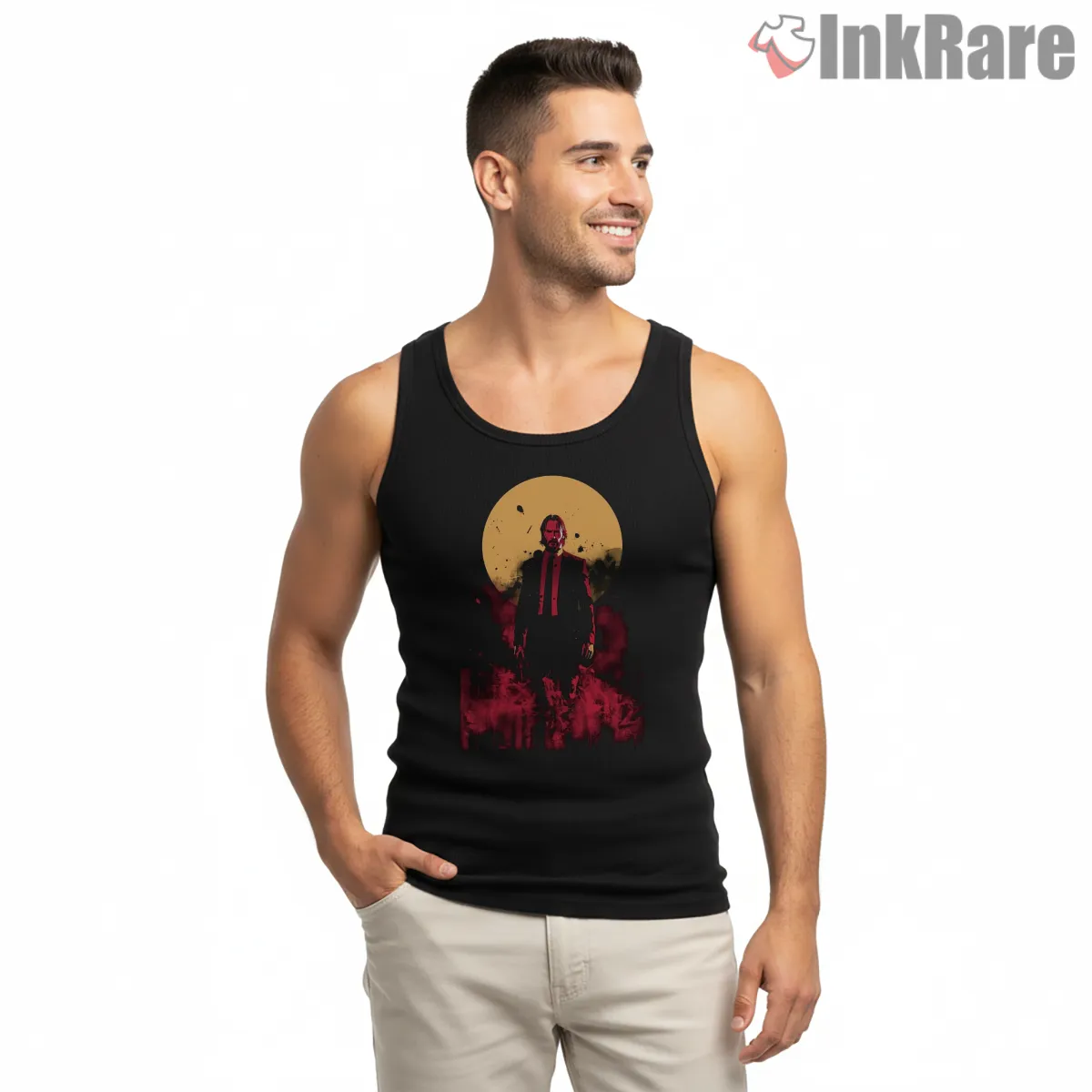 John Wick The Boogeyman Under The Sun Tank Top Black John Wick The Boogeyman Under The Sun Shirt on black tank top for men graphic tee